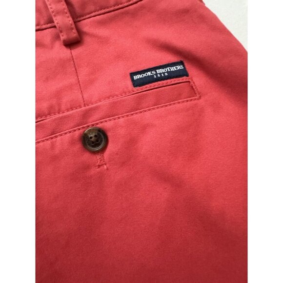 Brooks Brothers Pants Men 36 X 29.5 Coral Clark Fit Chino Stretch Flat Front - Picture 3 of 10